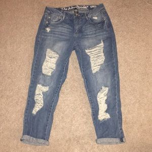 Ripped boyfriend jeans